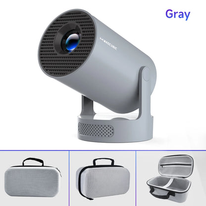 Projector Android 11 4K 1280*720P HY300 Pro + Dual Wifi 290ANSI 180°Flexible BT5.0 Cinema Outdoor Portable Projector